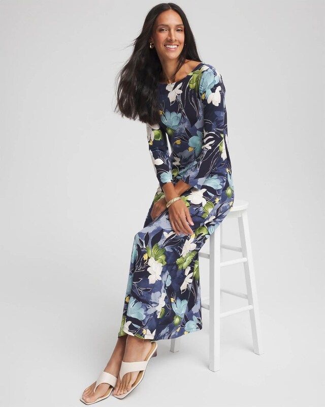 Dance Boatneck Column Maxi Dress - image 2